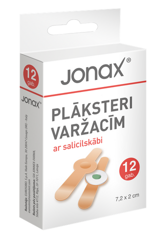 Varžacu plāksteris JONAX 7,2 x 2 cm, 12 gab.