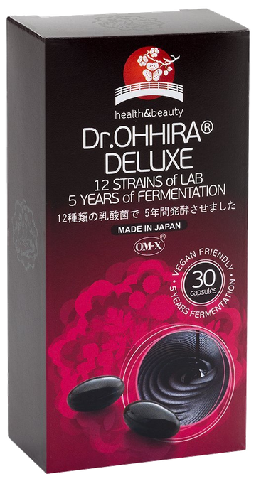 Deluxe 12 Pienskābo Baktēriju Celmu Komplekss DR.OHHIRA — 30 Kapsulu Iepakojums