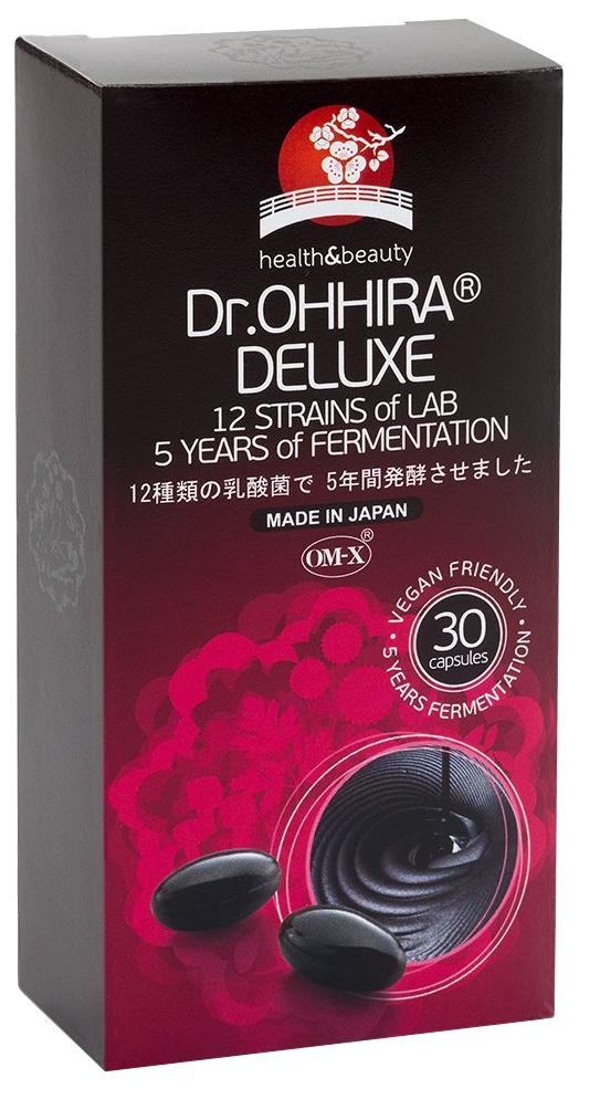 Deluxe 12 Pienskābo Baktēriju Celmu Komplekss DR.OHHIRA — 30 Kapsulu Iepakojums