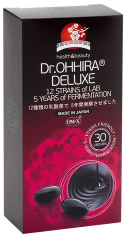 Deluxe 12 Pienskābo Baktēriju Celmu Komplekss DR.OHHIRA — 30 Kapsulu Iepakojums
