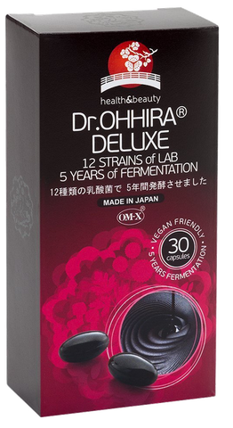 Deluxe 12 Pienskābo Baktēriju Celmu Komplekss DR.OHHIRA — 30 Kapsulu Iepakojums