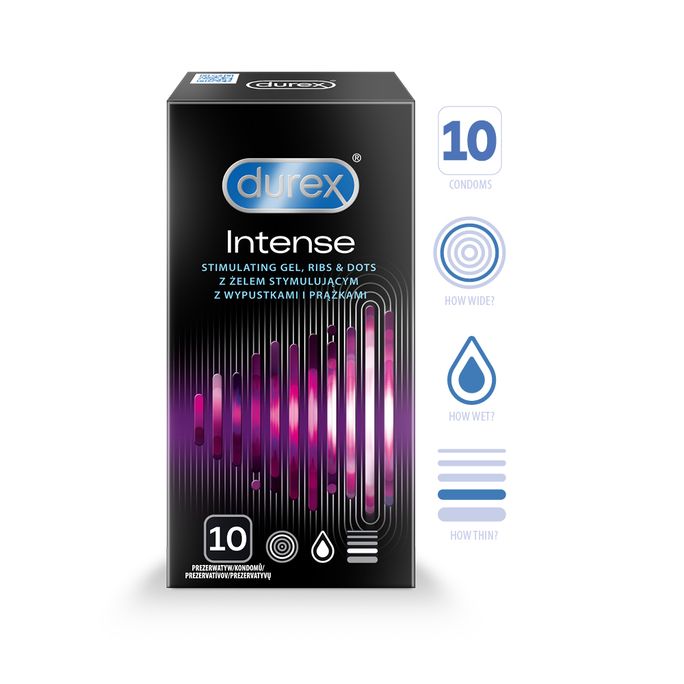 DUREX Intense, 10 prezervatīvi