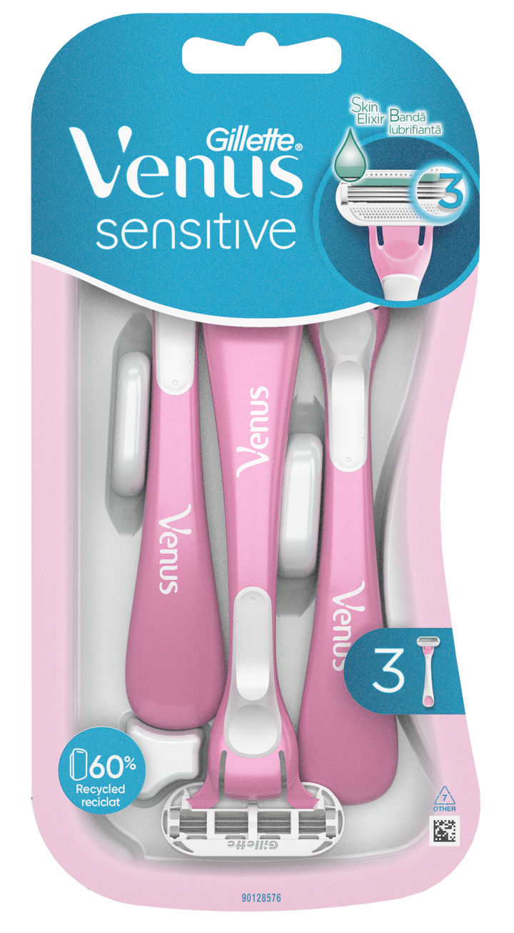 Vienreizlietojamie skuvekļi sievietēm GILLETTE Venus Smooth Sensitive, 3 gab.