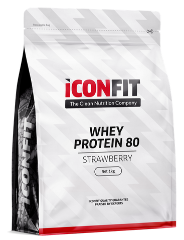 ICONFIT Whey Protein 80 Strawberry - Pulveris 1000 g