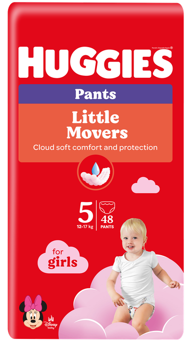 HUGGIES Mega Pack 5 autiņbiksītes meitenēm, 12-17 kg svara kategorijai, 48 vienības