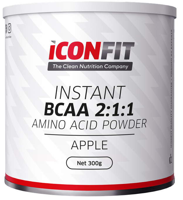 BCAA 2:1:1 komplekss ICONFIT - Apple saldumu pulveris, 300 g