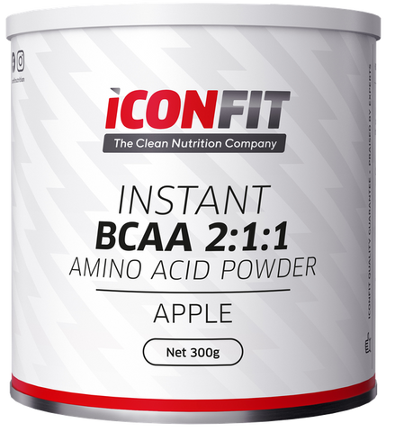 BCAA 2:1:1 komplekss ICONFIT - Apple saldumu pulveris, 300 g