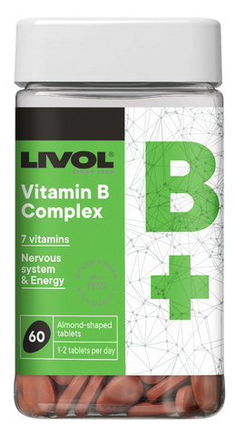 LIVOL B Vitamīnu Komplekss Extra — 60 tabletes