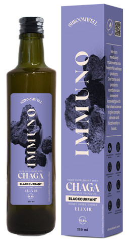 Antioksidantiem boģāts SHROOMWELL imūnās veselības eliksīrs, 250 ml