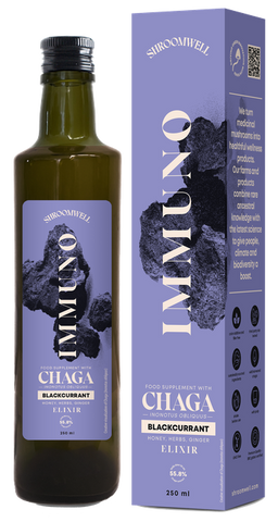Antioksidantiem boģāts SHROOMWELL imūnās veselības eliksīrs, 250 ml