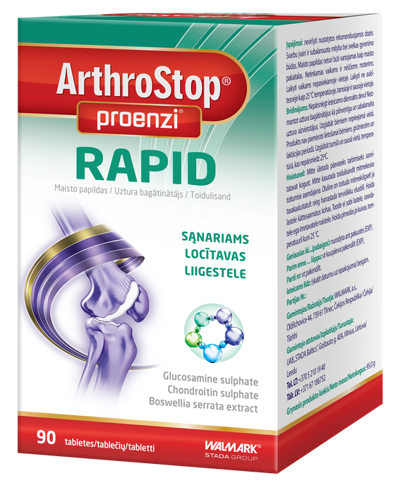 ARTHROSTOP Proenzi Rapid - 90 tablešu iepakojums