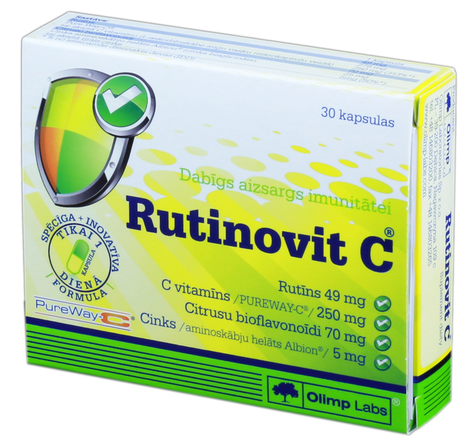 OLIMP LABS Kapsulas Rutinovit C, 30 gab.