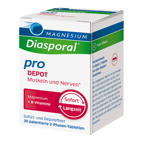 Diasporal Pro Depot tabletes magnijam muskuļiem un nerviem, 30 tab.