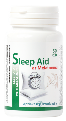 Melatonīna kapsulas Sleep Aid, 30 gab. — APTIEKAS produkti