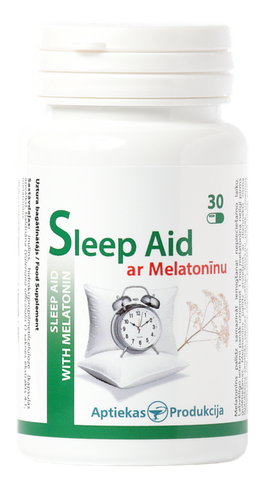 Melatonīna kapsulas Sleep Aid, 30 gab. — APTIEKAS produkti