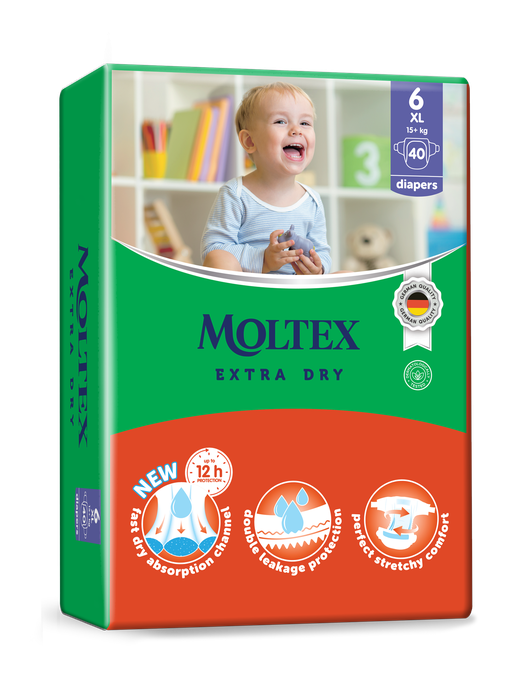Moltex Extra Dry autiņbiksītes XL izmērs, 40 gabali