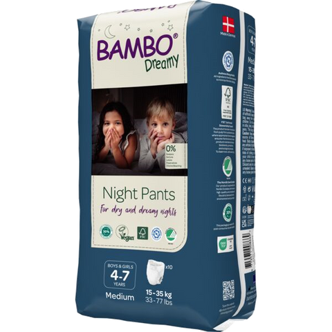 BAMBO Nature Dreamy Night, 4-7 gadus veci bērni, 15-35 kg, biksītes 10 gab.