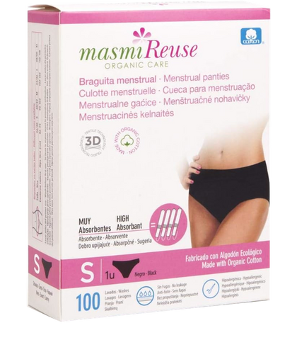 MASMI menstruālās biksītes S izmērā, viena pāra komplekts