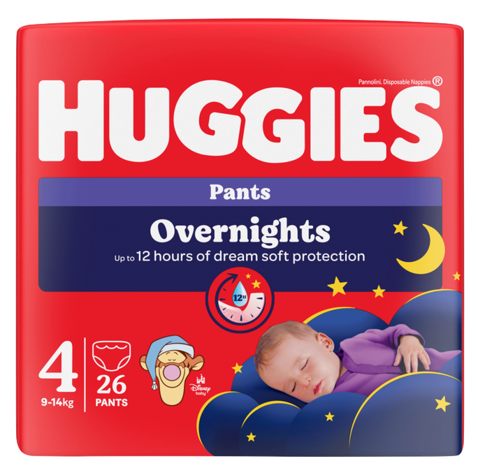 HUGGIES Nakts 4 biksītes 9-14kg, 26 gab.
