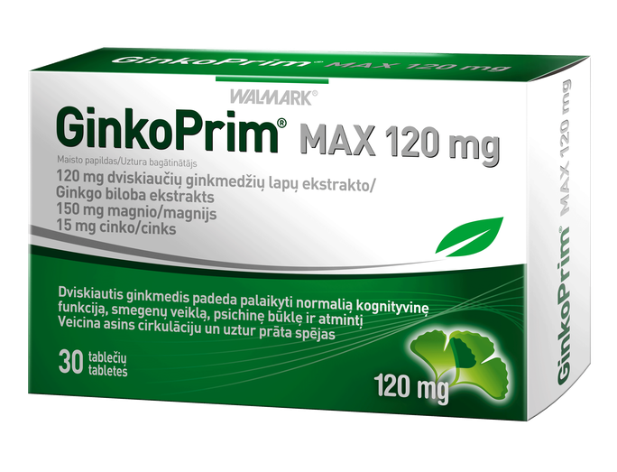 GINKOPRIM MAX 120 mg, 30 tabletes