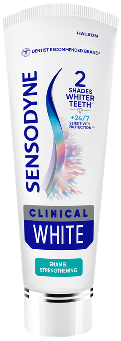 Sensodyne Clinical White zobu pasta jutīgiem zobiem, 75 ml — stiprinoša formula
