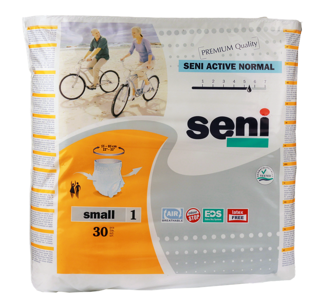 SENI Active Normal S urīna absorbējošas biksītes, iepakojums 30 gab.
