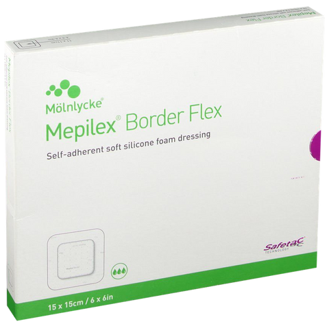 MEPILEX Border Flex 15 x 15 cm, 5 plāksteri