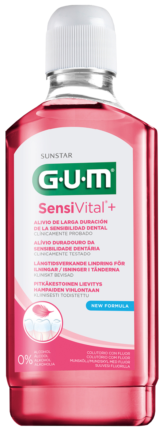 GUM SensiVital+ mutes skalošanas šķīdums 300 ml, jutīgiem zobiem
