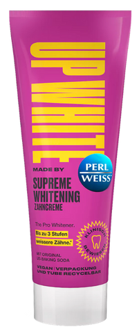 PERLWEISS Up White Supreme - Balinošā zobu pasta 75 ml