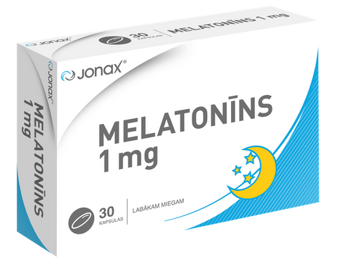 JONAX Melatonīna kapsulas 1mg, 30 vienības