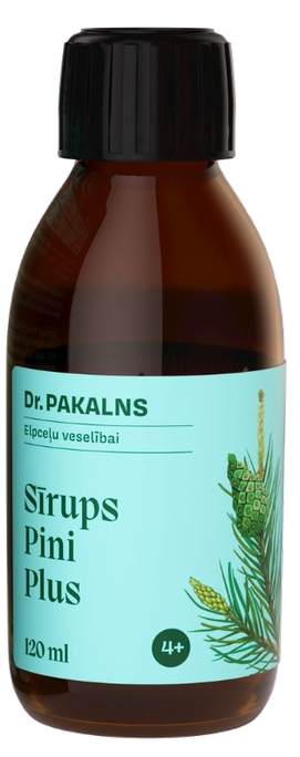 DR. PAKALNS Pini Plus – sīrups elpošanas sistēmas atbalstam, 120 ml