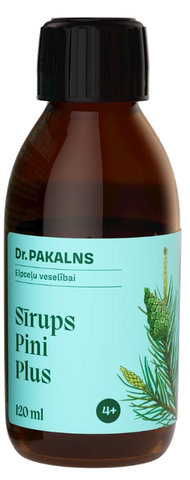 DR. PAKALNS Pini Plus – sīrups elpošanas sistēmas atbalstam, 120 ml