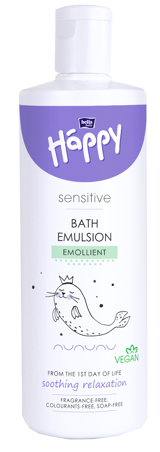 HAPPY Sensitīvas vannas emulsijas produkts, 250 ml