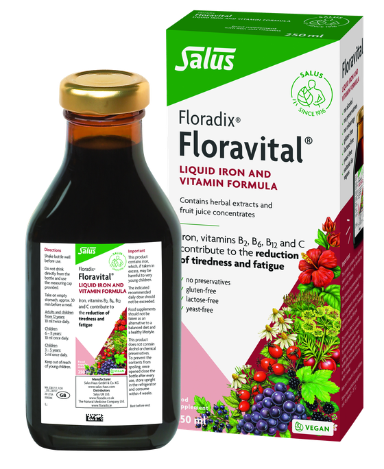 FLORAVITAL Dzelzs šķidrums, 250 ml — uztura bagātinātājs
