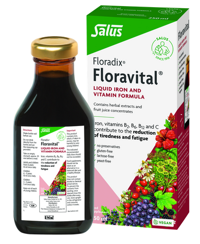 FLORAVITAL Dzelzs šķidrums, 250 ml — uztura bagātinātājs