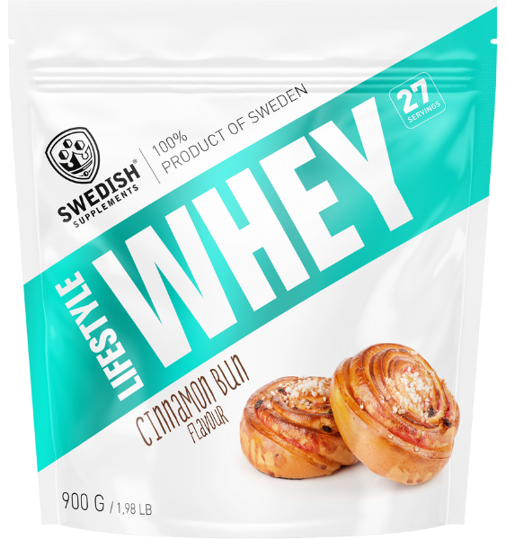 SWEDISH SUPPLEMENTS Lifestyle Whey Cinamon Bun - proteīna pulveris 900 g