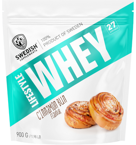 SWEDISH SUPPLEMENTS Lifestyle Whey Cinamon Bun - proteīna pulveris 900 g