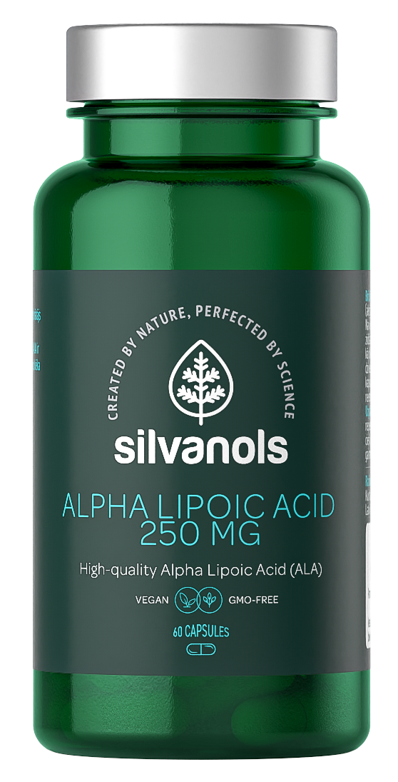 SILVANOLS kapsulas ar Alfa-liposkābi 250 mg — 60 gab.