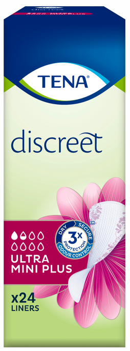 TENA Discreet Ultra Mini Plus – 24 gab. urīnpūšļa vājumam paredzēti ieliktņi