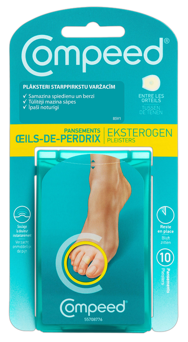 COMPEED Plāksteri starp pirkstiem pret varžacīm – 10 gab.