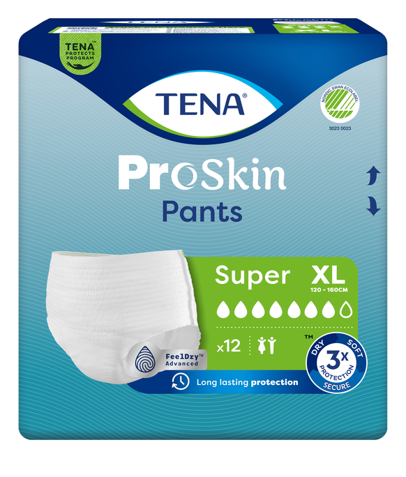 TENA ProSkin Pants Super XL – 12 gab. biksītes urīna nesaturēšanai