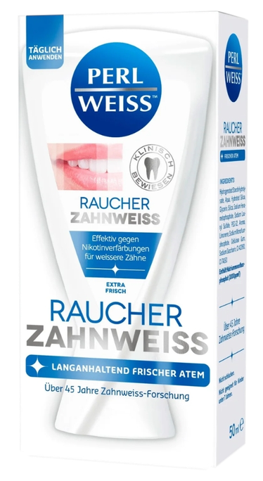 Zobu balināšanas pasta PERLWEISS Smoker Whiten, 50 ml
