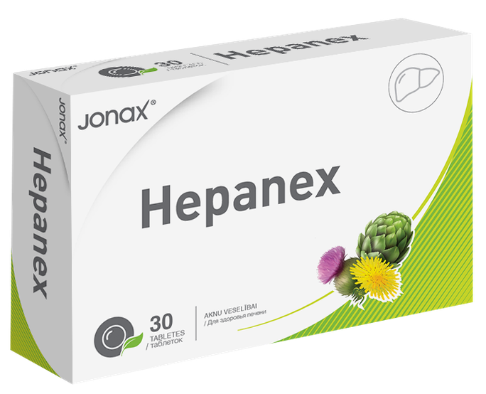 JONAX Hepanex tabletes aknu veselības atbalstam, 30 gab.