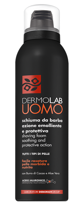 DERMOLAB Uomo skūšanās putas ar mierinātu un aizsargājošu iedarbību, 200 ml