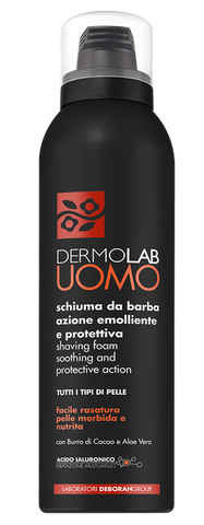 DERMOLAB Uomo skūšanās putas ar mierinātu un aizsargājošu iedarbību, 200 ml
