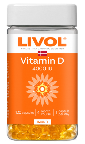 LIVOL Kapsulas ar D vitamīnu 4000 IU, 120 gab.
