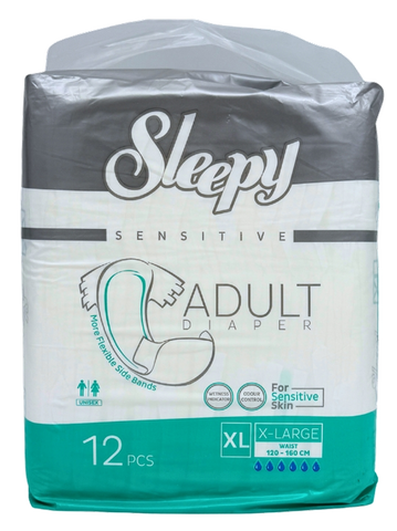 SLEEPY Sensitive XL Pieaugušo Autiņbiksītes — 12 Gab.