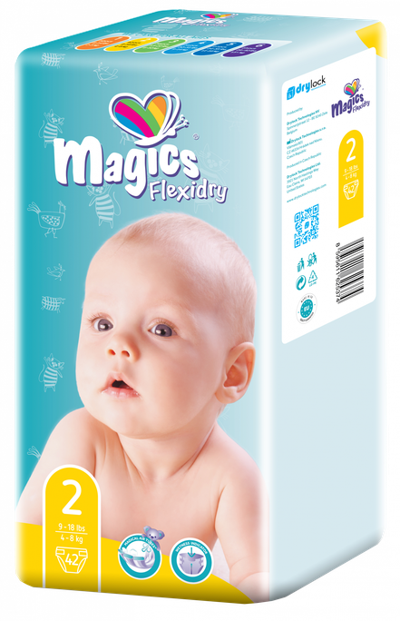 MAGICS Flexidry Mini 2 (4-8 kg) — autiņbiksītes, 42 paciņas