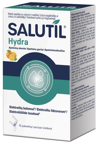 SALUTIL Hydra ar apelsīnu garšu, 15 paciņu iepakojums