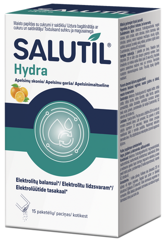 SALUTIL Hydra ar apelsīnu garšu, 15 paciņu iepakojums